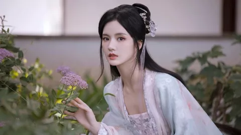 东北女子窗外冻雪糕